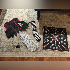 Pirate Costume Set with Skull Design